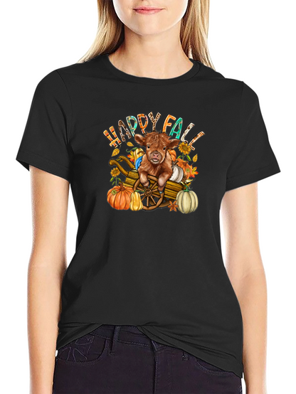 Happy Fall Highland Cow T-Shirt