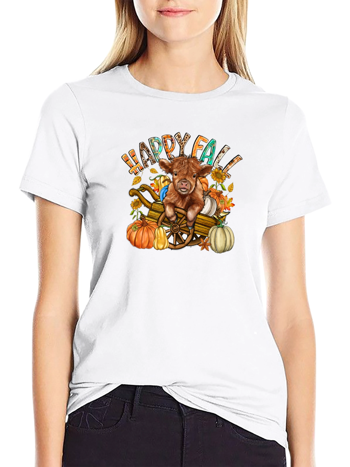 Happy Fall Highland Cow T-Shirt