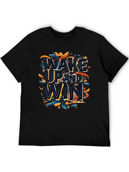 Wake Up and Win Graphic Tee - Black