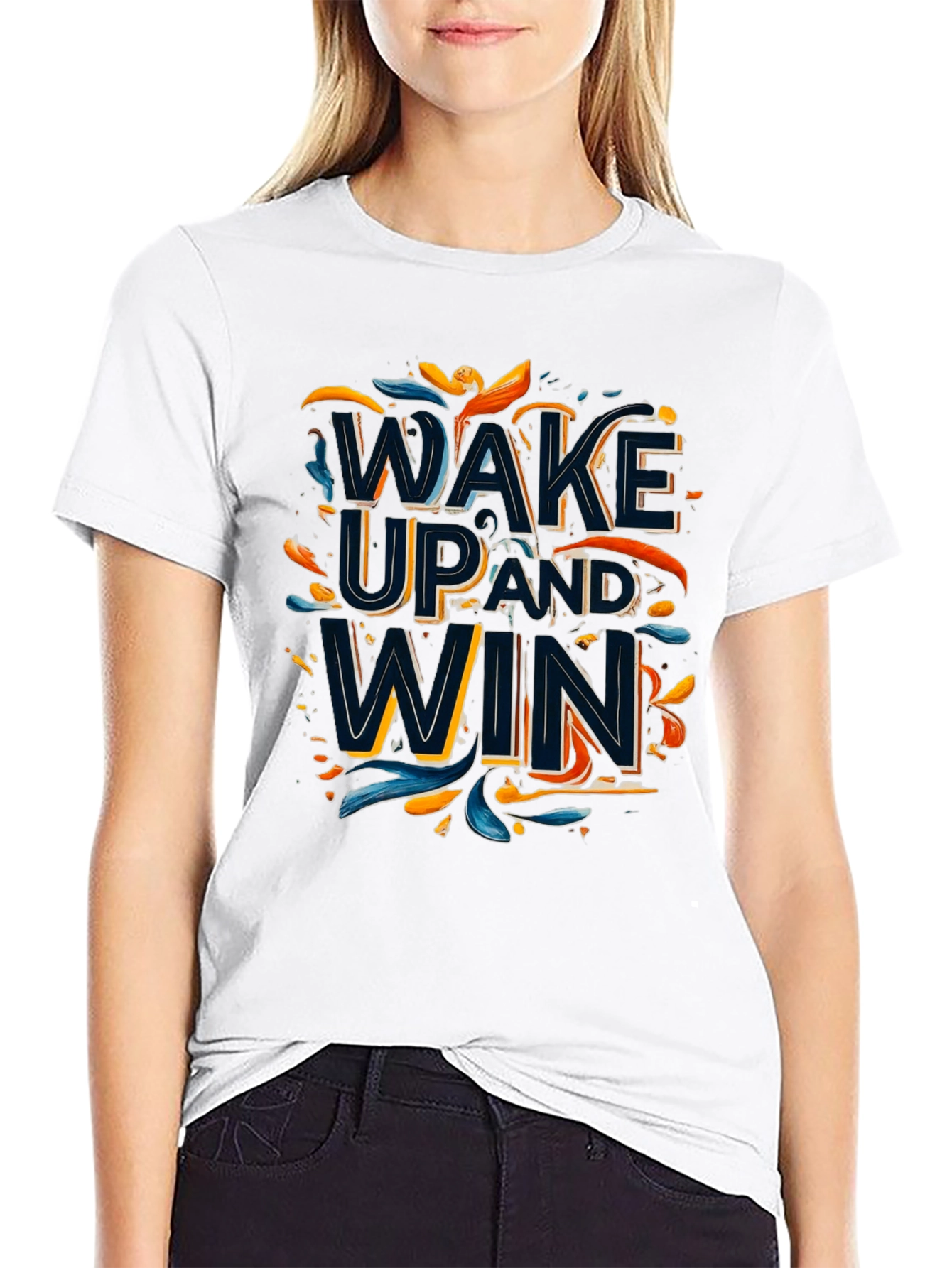 Wake Up and Win Graphic Tee - Black