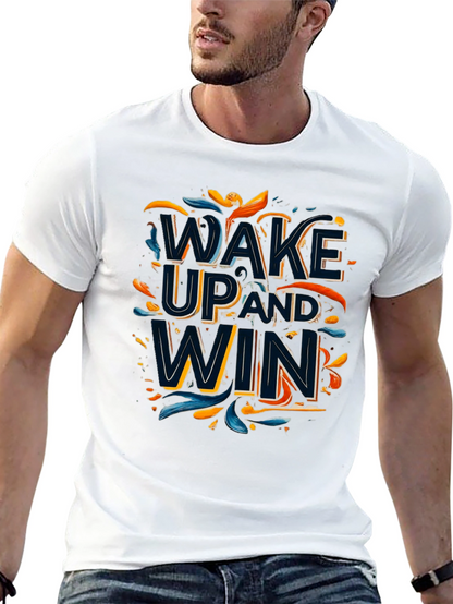 Wake Up and Win Graphic Tee - Black