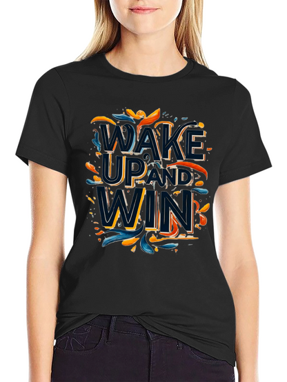 Wake Up and Win Graphic Tee - Black