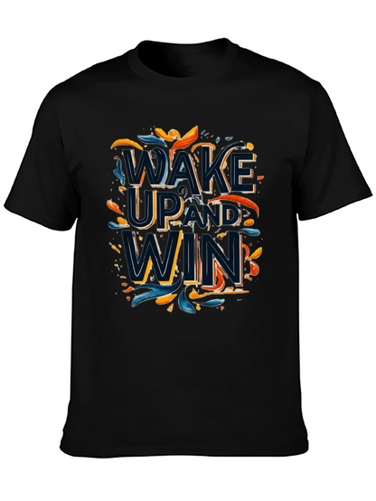 Wake Up and Win Graphic Tee - Black