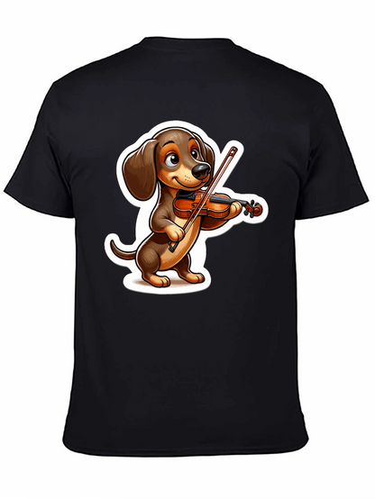 Dachshund Violinist T-Shirt - Cute Dog Lover Tee