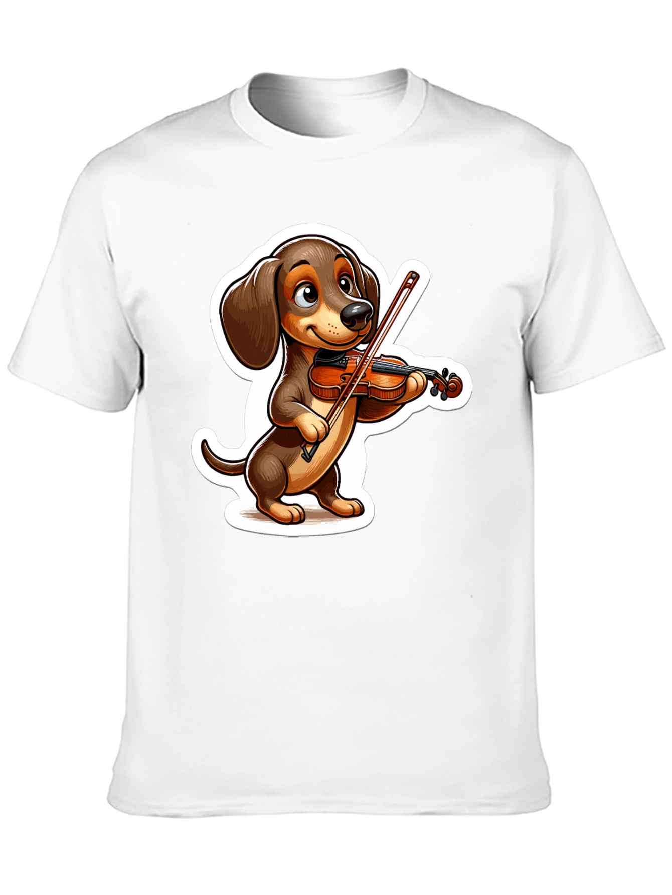 Dachshund Violinist T-Shirt - Cute Dog Lover Tee