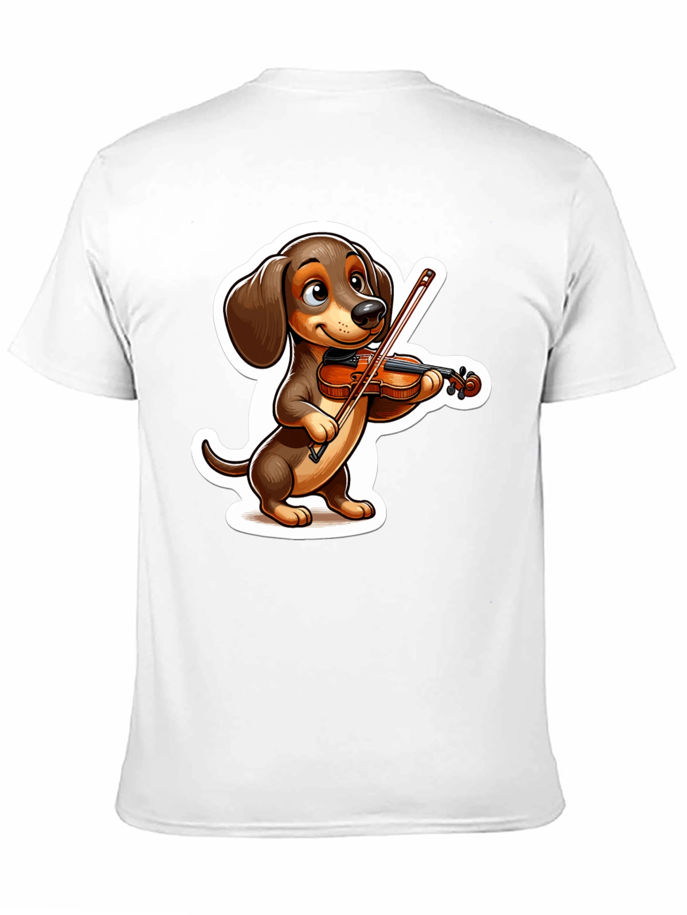 Dachshund Violinist T-Shirt - Cute Dog Lover Tee