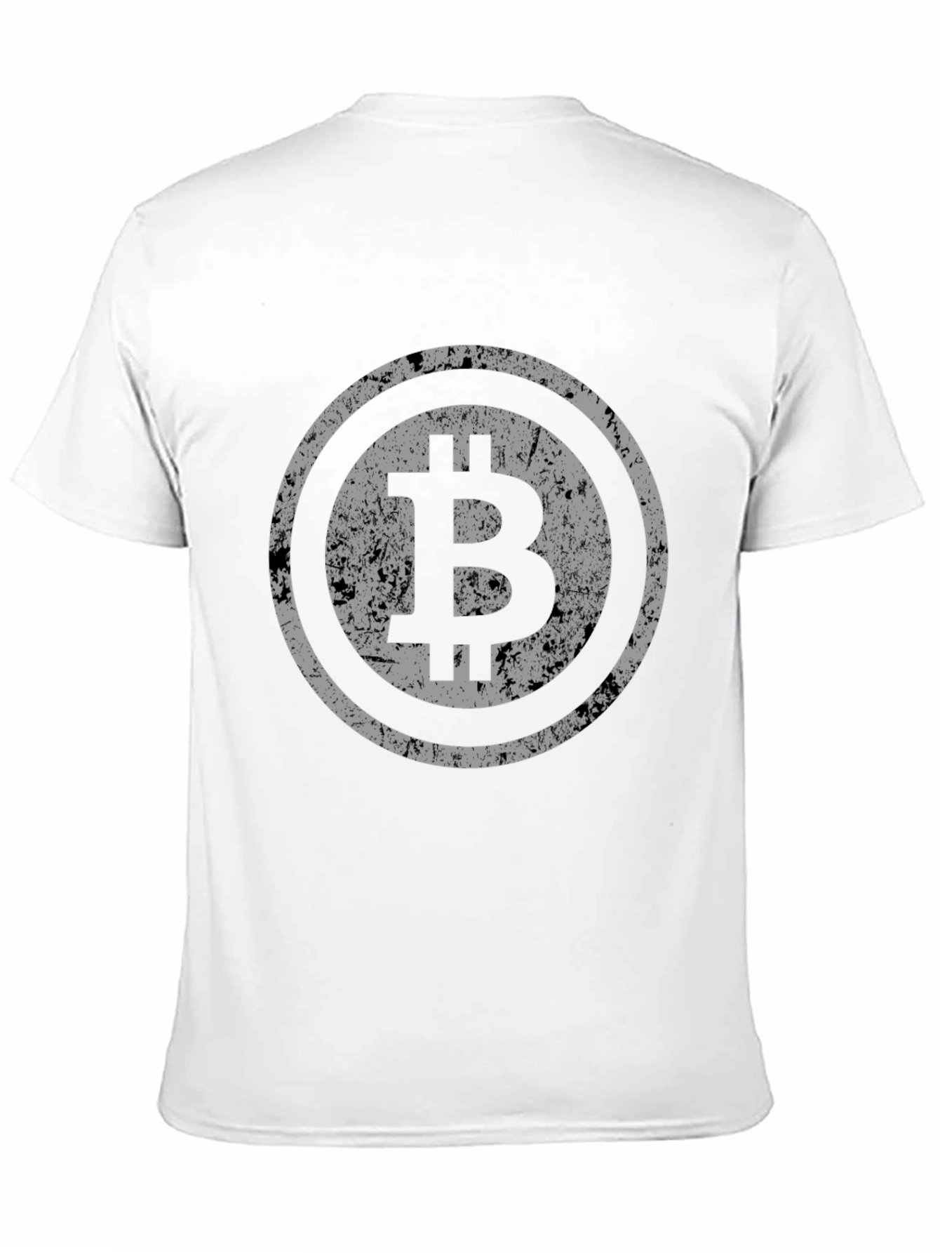 Bitcoin Distressed Logo Black T-Shirt