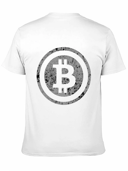 Bitcoin Distressed Logo Black T-Shirt