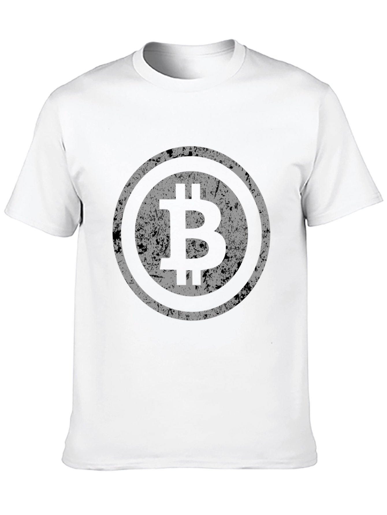 Bitcoin Distressed Logo Black T-Shirt