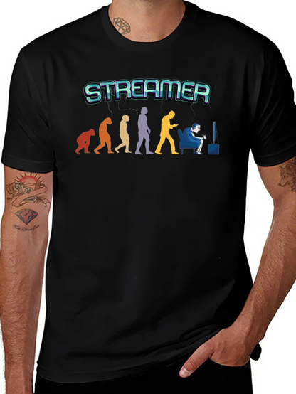 Streamer Evolution T-Shirt - Gamer Gift