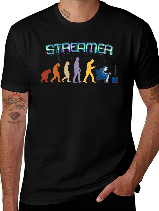 Streamer Evolution T-Shirt - Gamer Gift