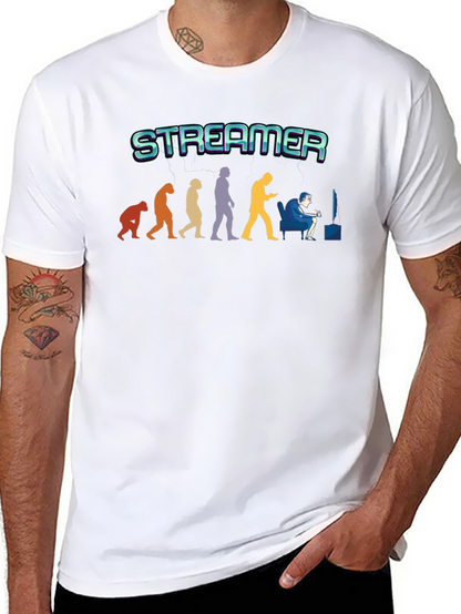 Streamer Evolution T-Shirt - Gamer Gift