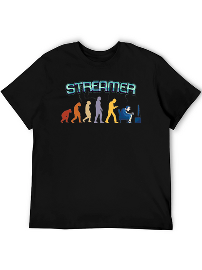 Streamer Evolution T-Shirt - Gamer Gift