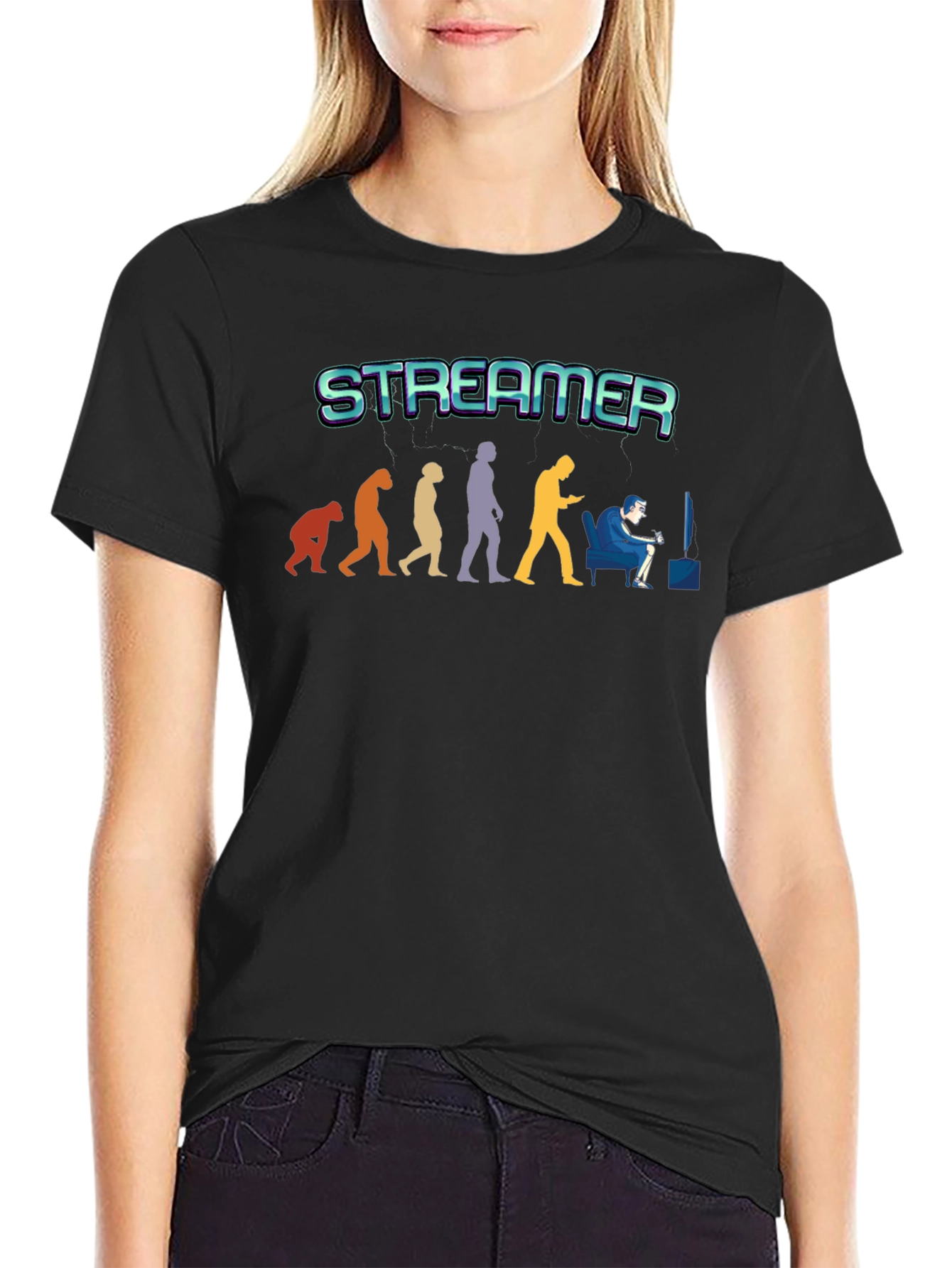 Streamer Evolution T-Shirt - Gamer Gift