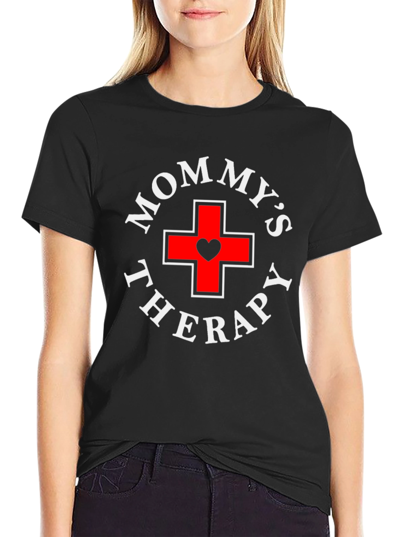 Mommys Therapy Black T-Shirt