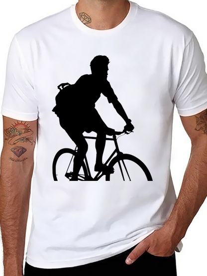 Black Biker Silhouette T-Shirt