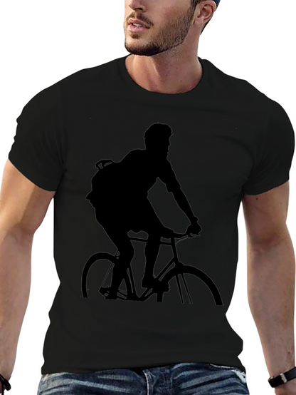 Black Biker Silhouette T-Shirt