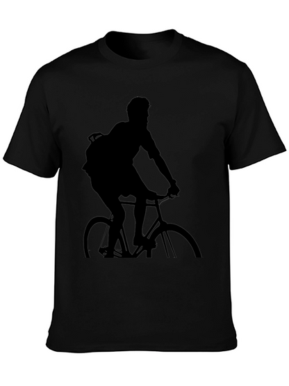 Black Biker Silhouette T-Shirt