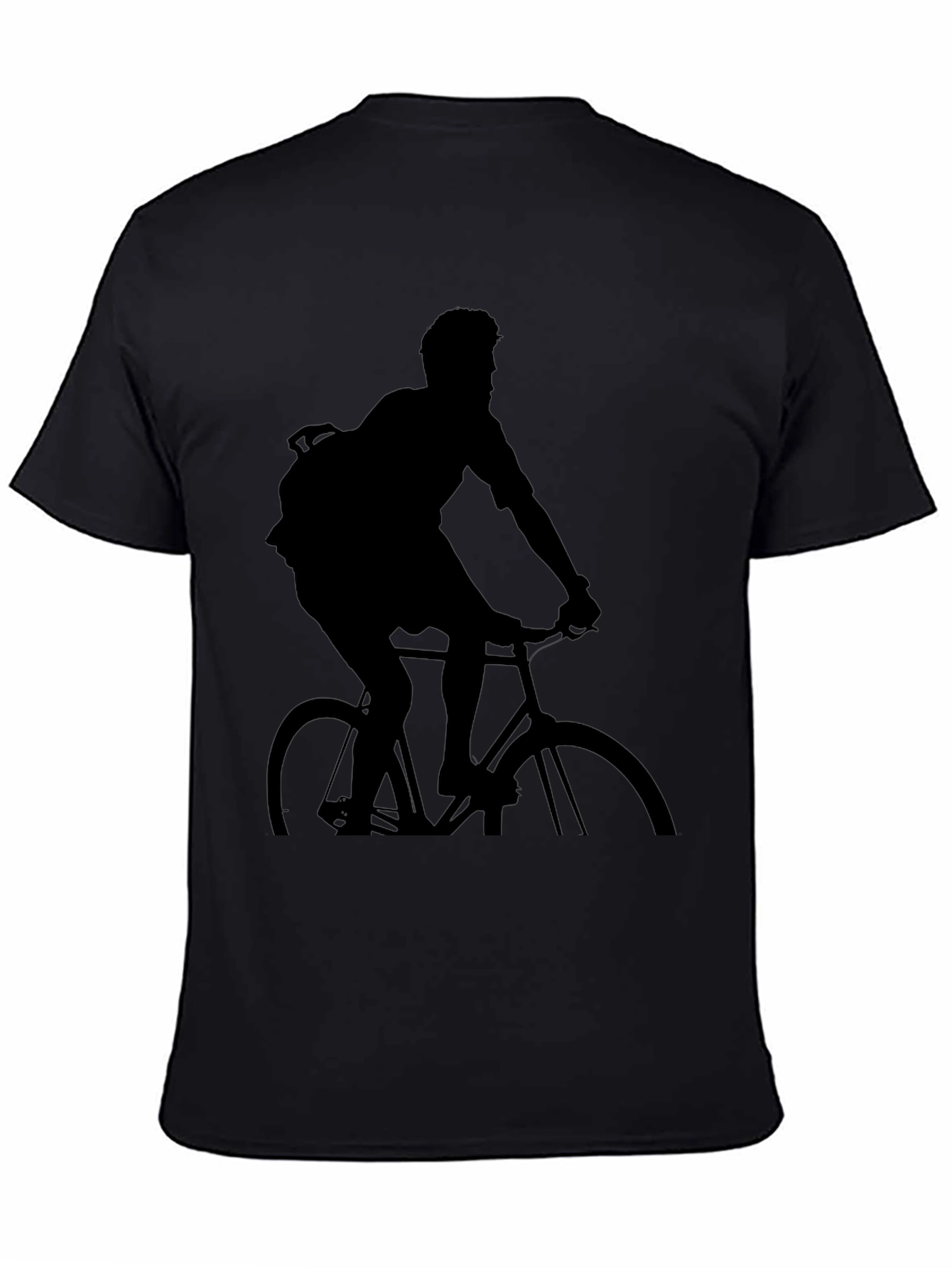 Black Biker Silhouette T-Shirt