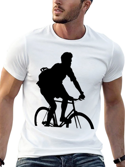Black Biker Silhouette T-Shirt
