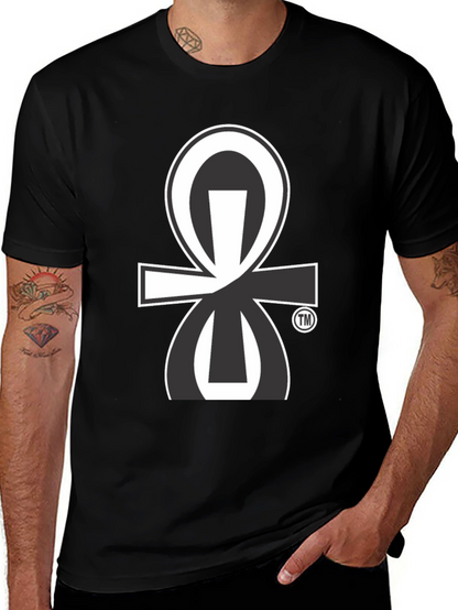 Black T-Shirt with Unique Graphic Print