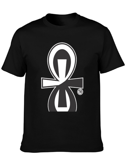 Black T-Shirt with Unique Graphic Print