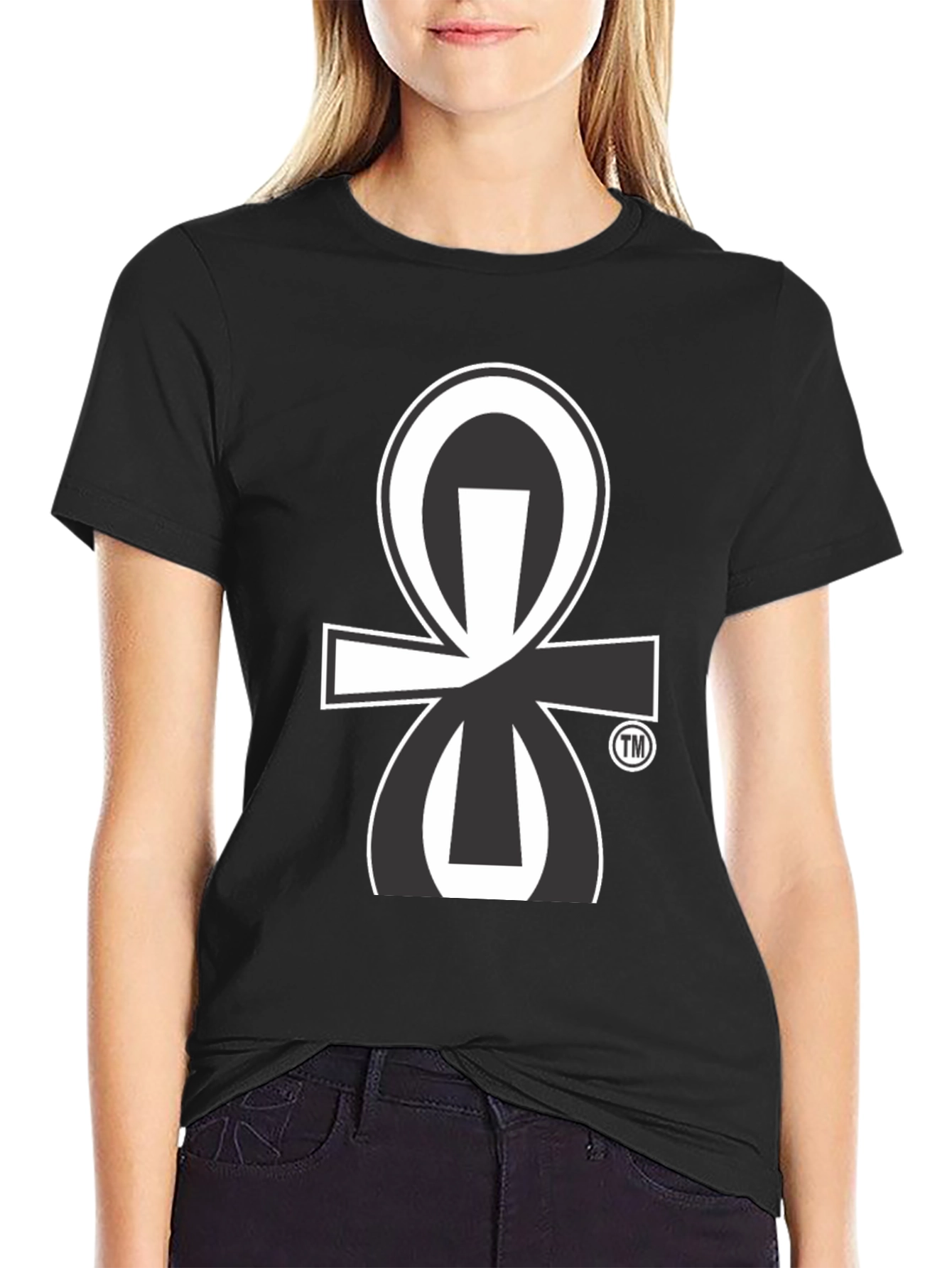 Black T-Shirt with Unique Graphic Print