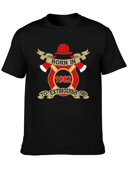 Born in 1982 Firefighter T-Shirt