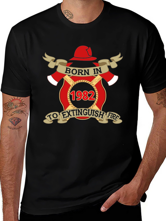 Born in 1982 Firefighter T-Shirt