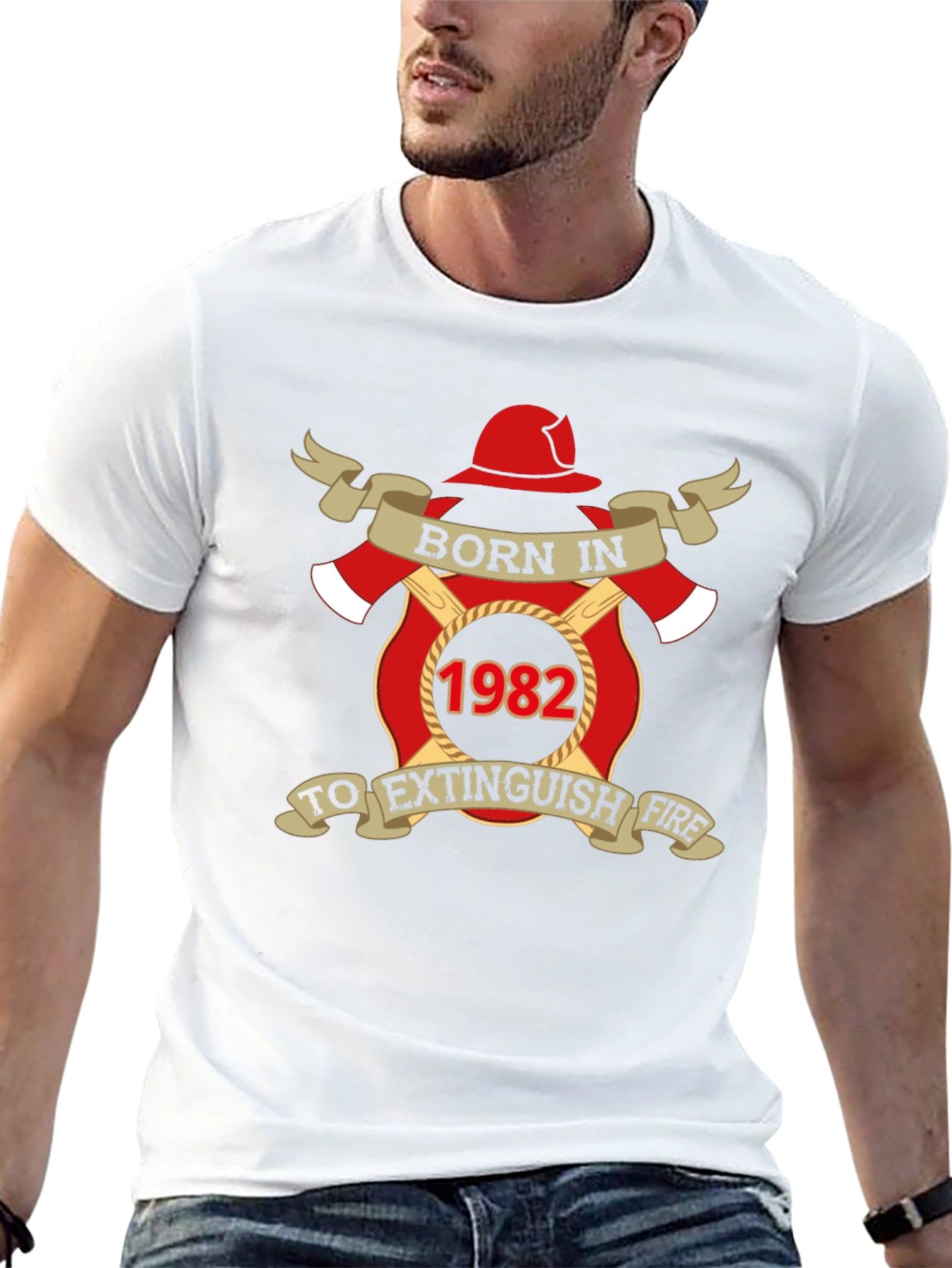 Born in 1982 Firefighter T-Shirt
