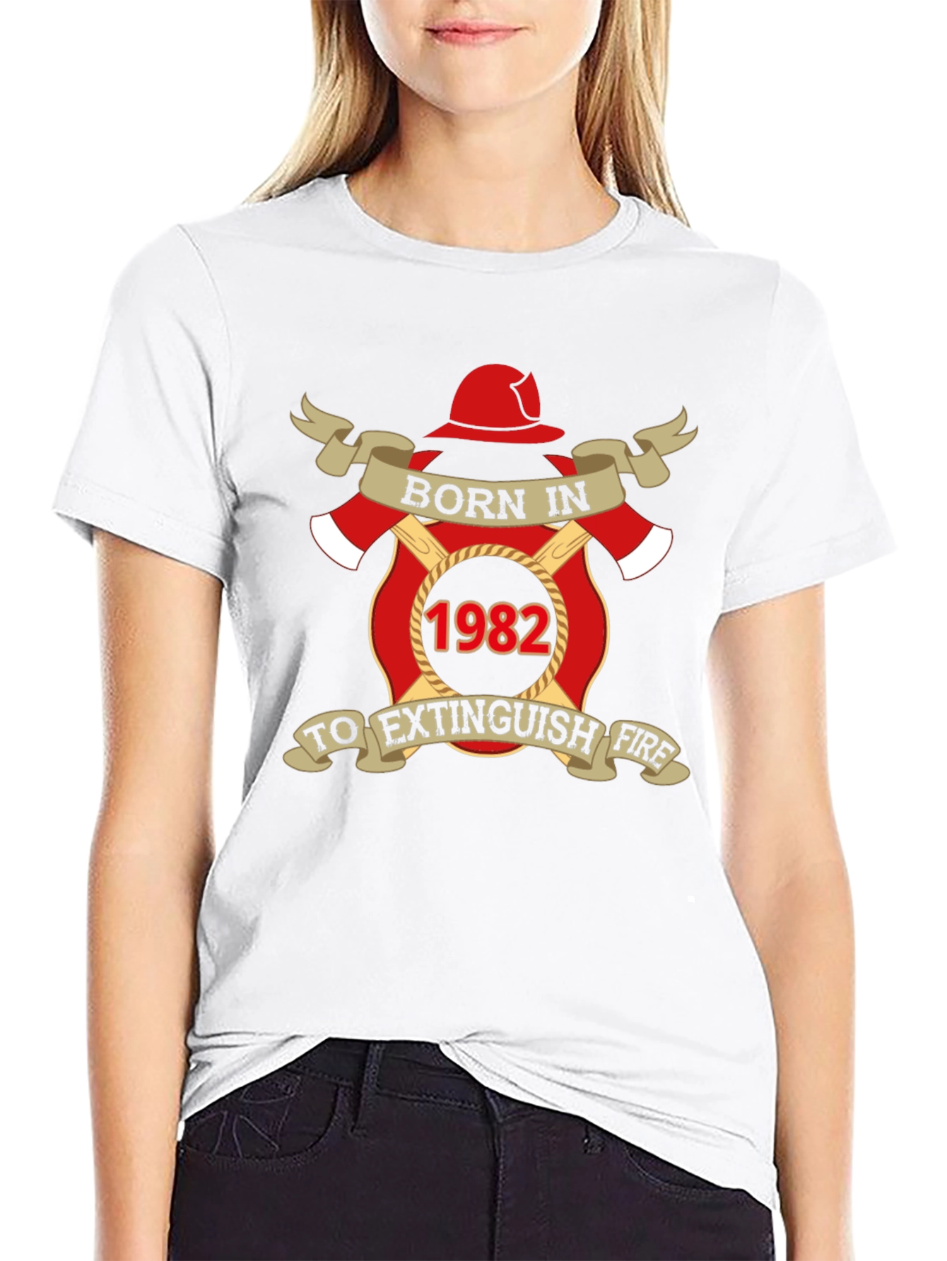 Born in 1982 Firefighter T-Shirt