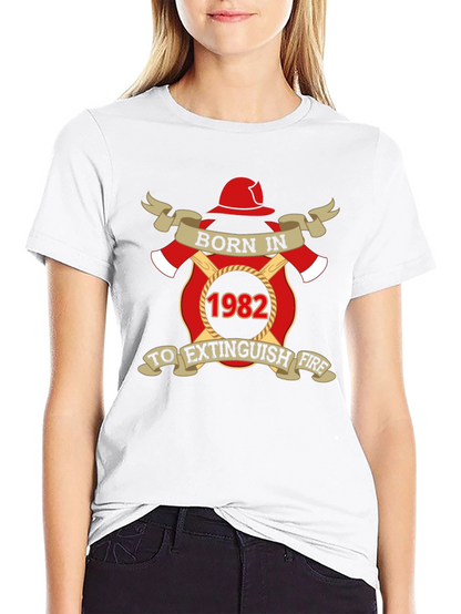 Born in 1982 Firefighter T-Shirt
