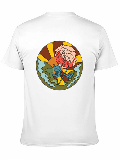 Retro Rose Graphic T-Shirt - Black