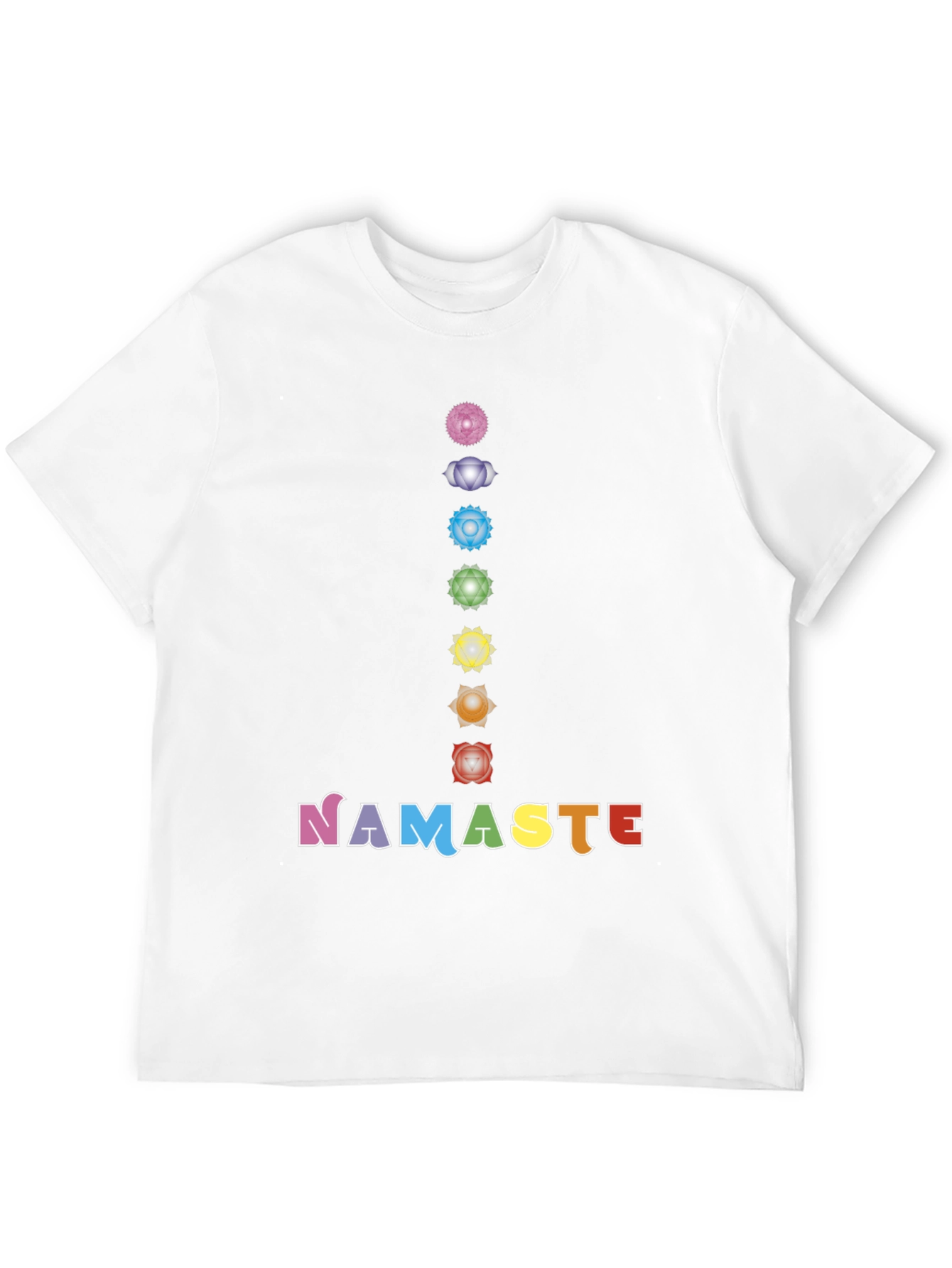 Chakra Namaste Graphic Tee - Yoga Inspired Shirt