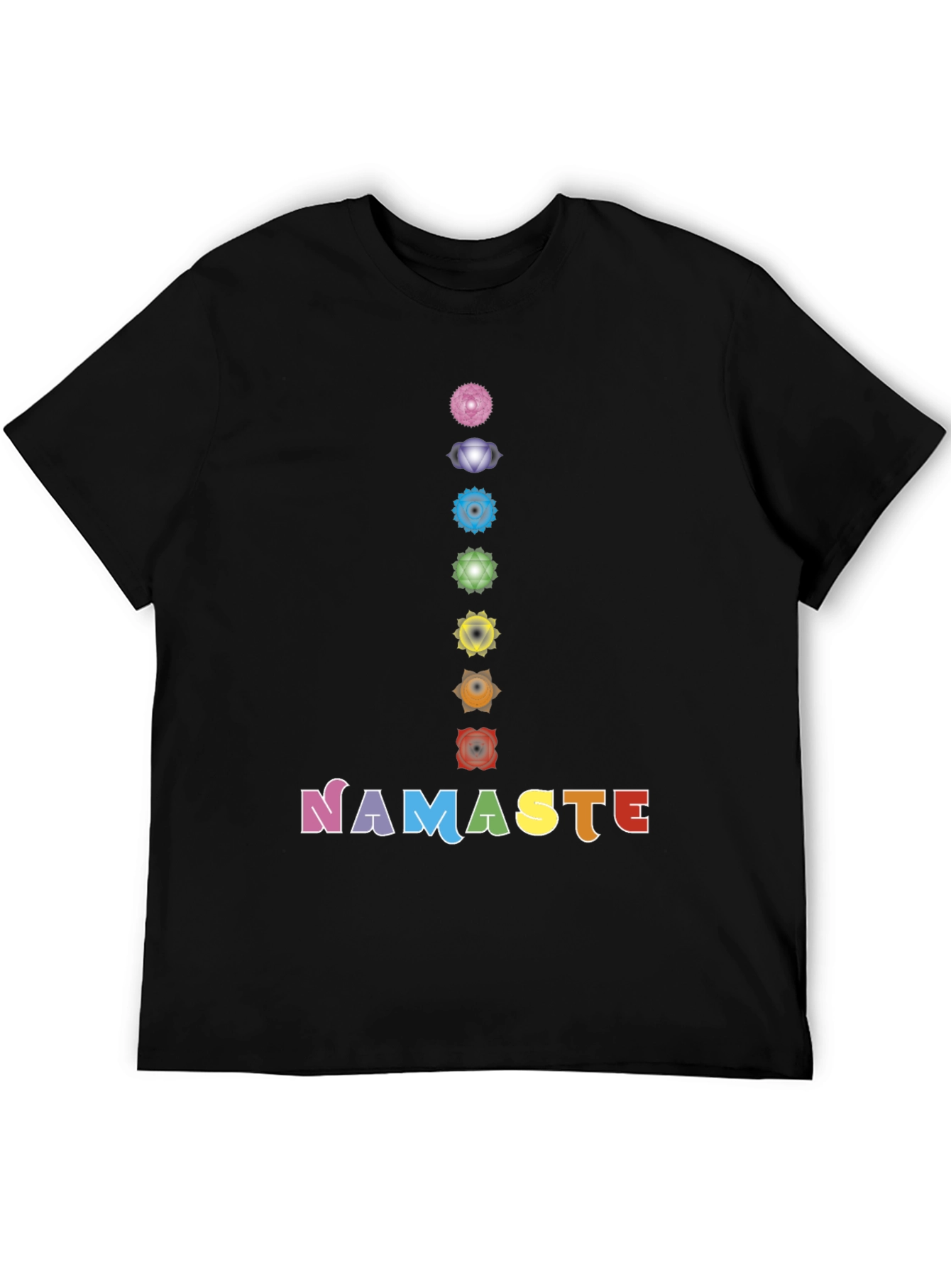 Chakra Namaste Graphic Tee - Yoga Inspired Shirt