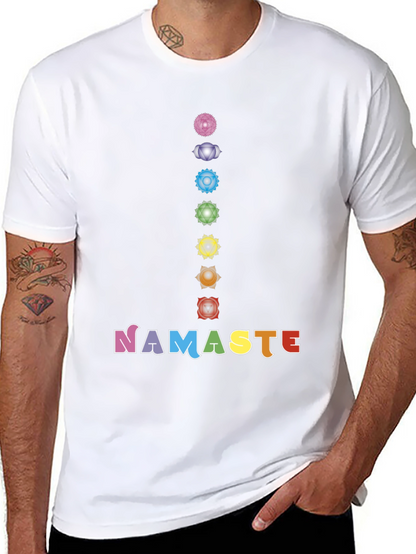 Chakra Namaste Graphic Tee - Yoga Inspired Shirt