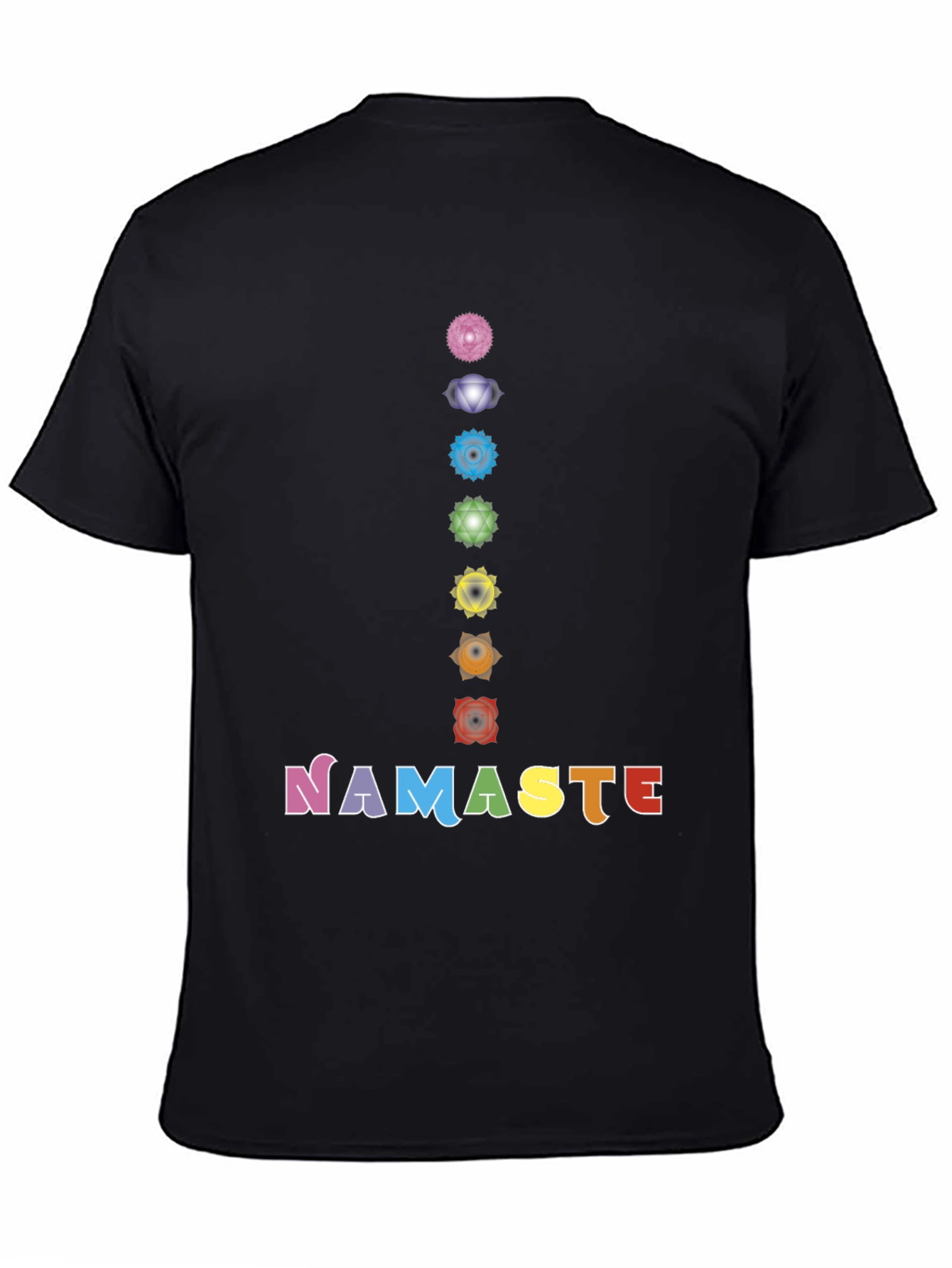 Chakra Namaste Graphic Tee - Yoga Inspired Shirt