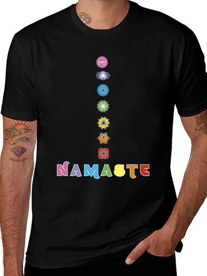 Chakra Namaste Graphic Tee - Yoga Inspired Shirt
