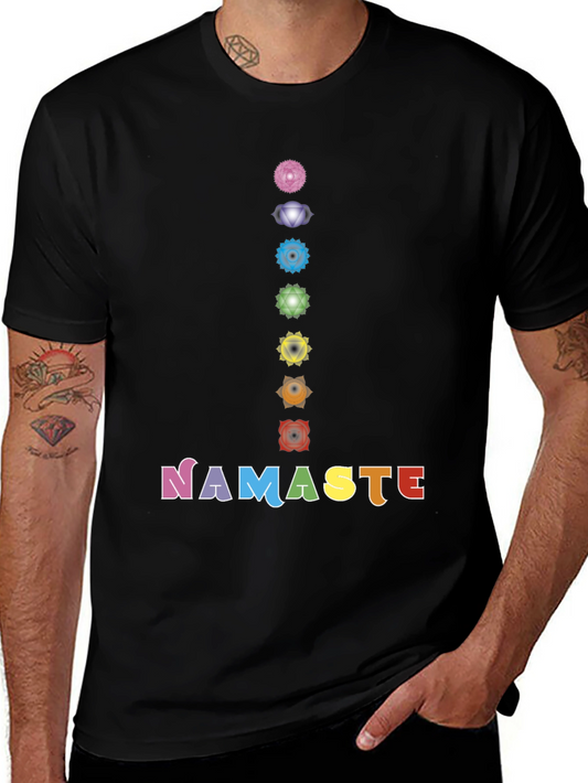 Chakra Namaste Graphic Tee - Yoga Inspired Shirt