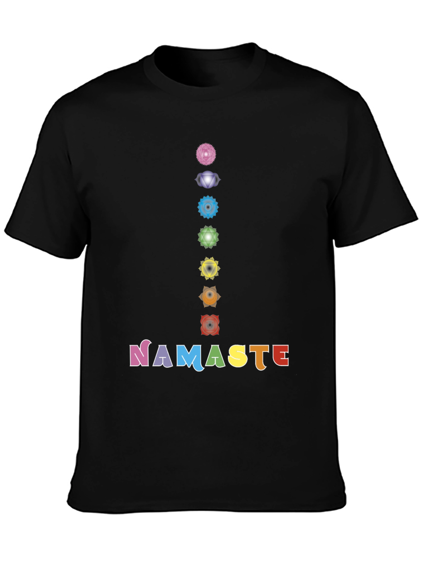 Chakra Namaste Graphic Tee - Yoga Inspired Shirt