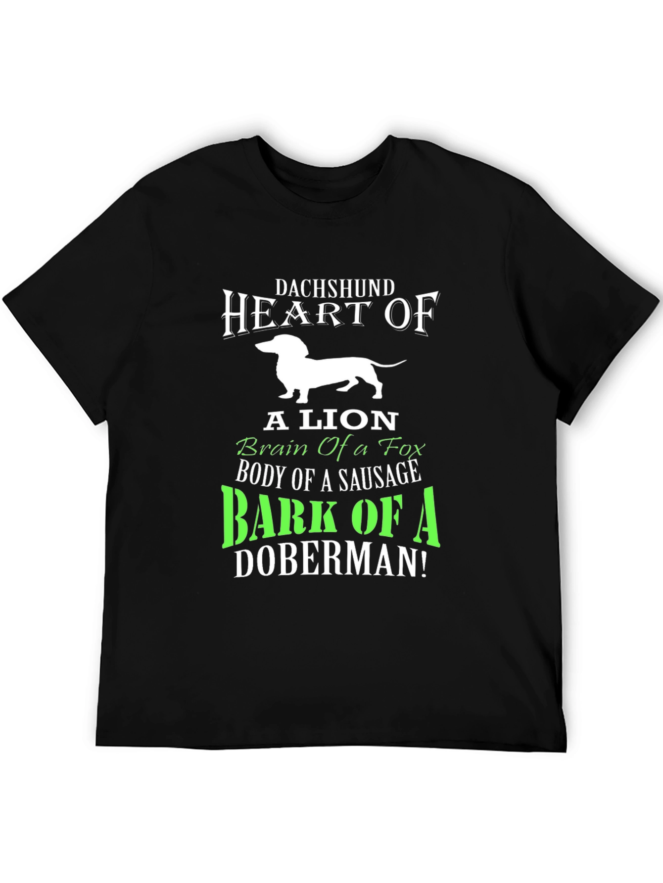 Dachshund Heart T-Shirt: Lion Fox Sausage Doberman