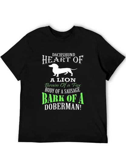 Dachshund Heart T-Shirt: Lion Fox Sausage Doberman