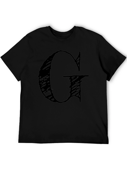 Graphic Tee - Black Shirt with Bold Letter G
