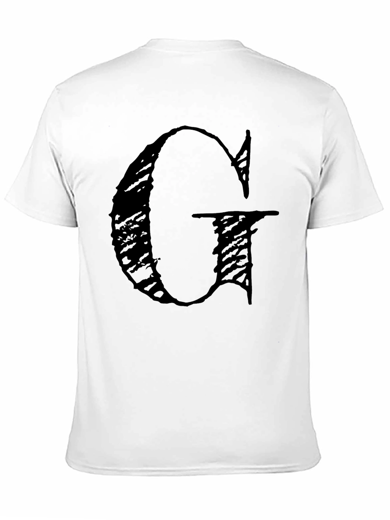 Graphic Tee - Black Shirt with Bold Letter G