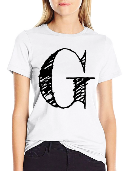 Graphic Tee - Black Shirt with Bold Letter G