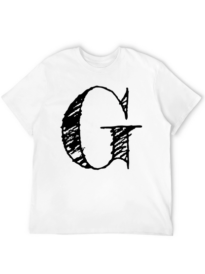 Graphic Tee - Black Shirt with Bold Letter G