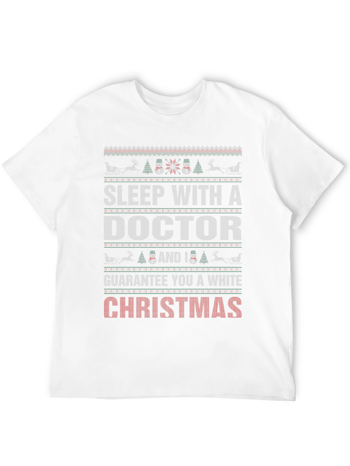 Sleep with a Doctor Christmas Holiday Graphic T-Shirt