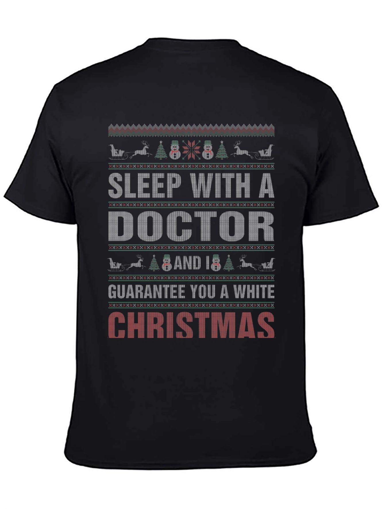 Sleep with a Doctor Christmas Holiday Graphic T-Shirt