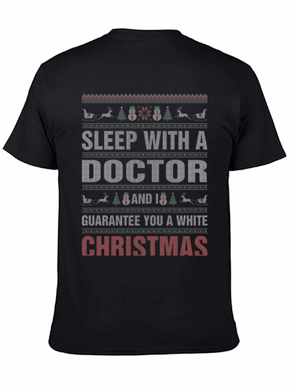 Sleep with a Doctor Christmas Holiday Graphic T-Shirt