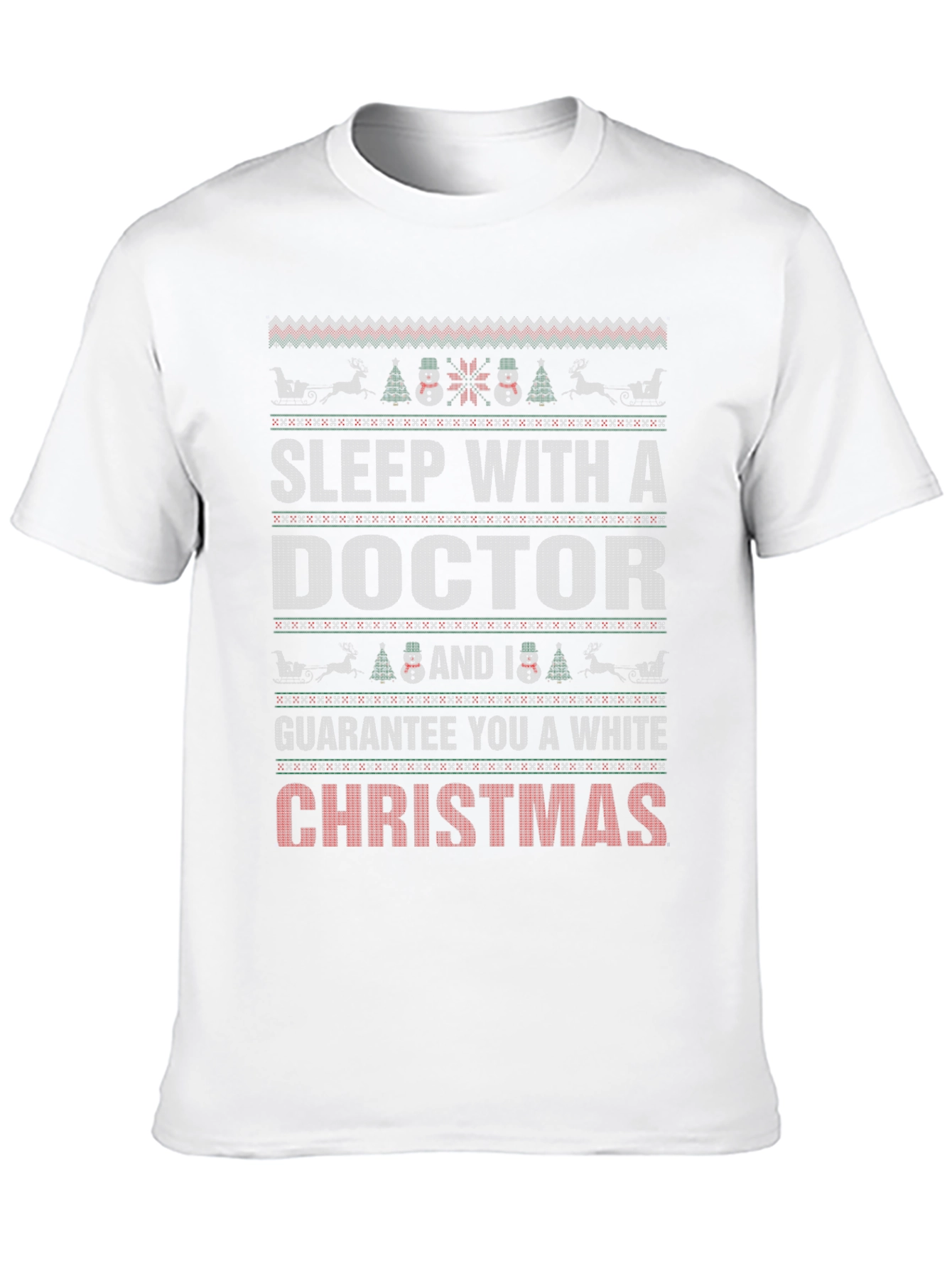 Sleep with a Doctor Christmas Holiday Graphic T-Shirt